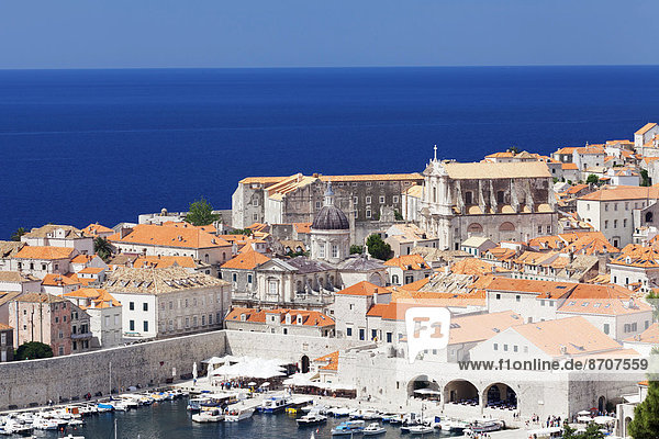 Hafen Geschichte Kirche Kathedrale Heiligtum Kroatien Dalmatien Dubrovnik alt