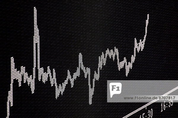 Kurstafel des DAX Handelssaal der Frankfurter Wertpapierbörse Deutsche Börse AG Frankfurt am Main Hessen Deutschland
