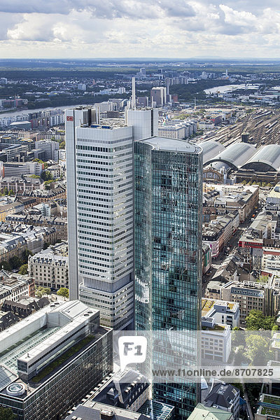 Hochhäuser  Silberturm  Deutsche Bahn AG  und Skyper  Westend  Frankfurt am Main  Hessen  Deutschland