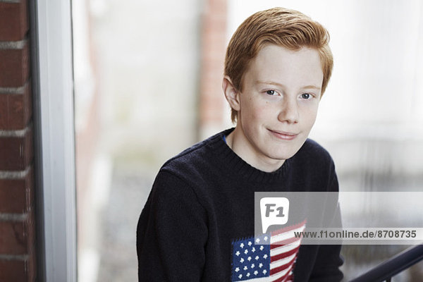 Portrait of confident high school boy