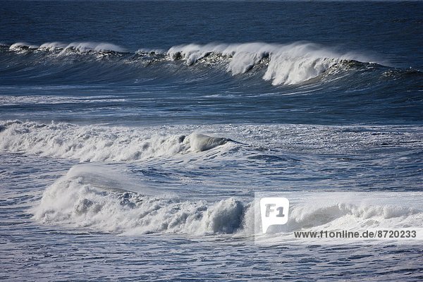 rollen Großbritannien Wasserwelle Welle Meer North Devon Woolacombe