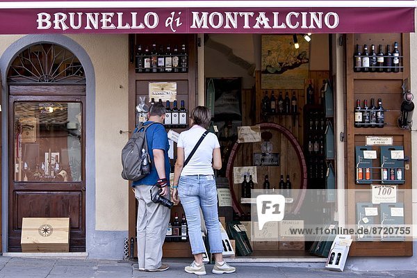 Wein  Hügel  Stadt  kaufen  Laden  antik  Italien  Montalcino  Toskana