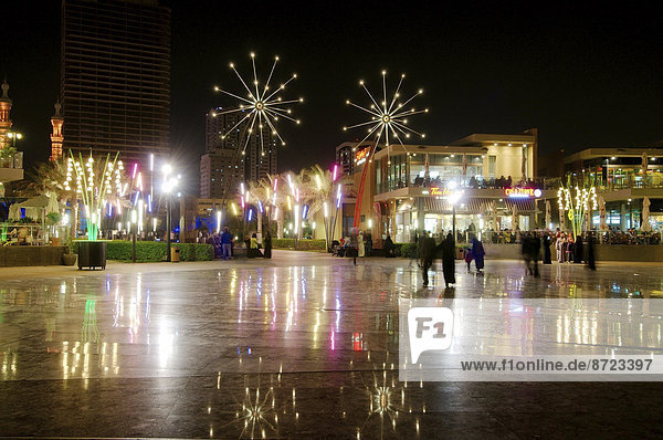 Illuminatd city at night  Sharjah  Emirate of Sharjah  United Arab Emirates