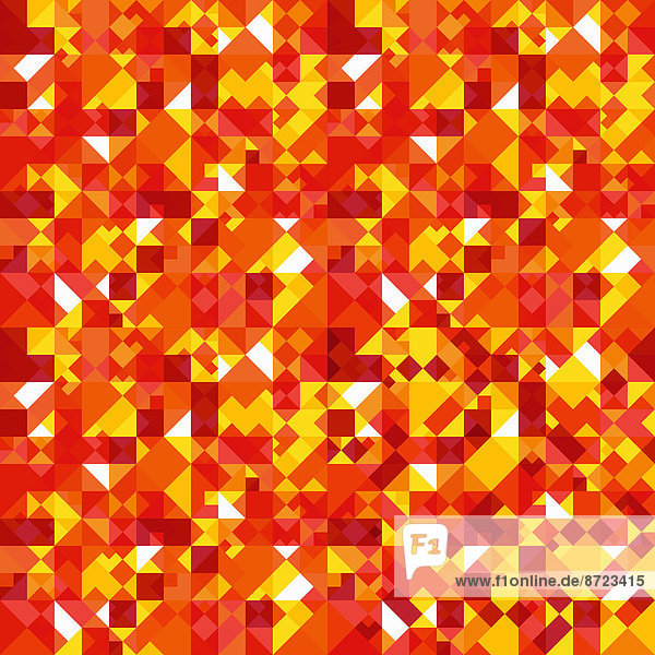Abstraktes Hintergrundmuster aus roten und orangenen geometrischen Formen