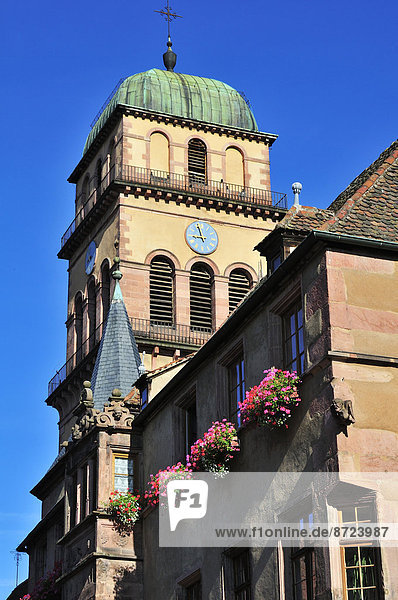 Frankreich Kirche Saint Croix Elsass Glocke Haut-Rhin Kaysersberg