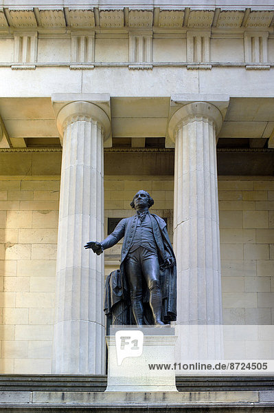 Georg Washington-Denkmal vor der Federal Hall  New York City  New York  USA