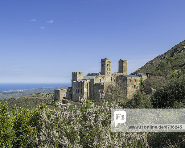Benediktinerkloster Sant Pere de Rodes  bei El Port de la Selva  Naturpark Cap de Creus  Katalonien  Spanien