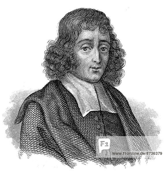 Portrait von Baruch de Spinoza oder Benedict de Spinoza  1632 - 1677  niederländischer Philosophen