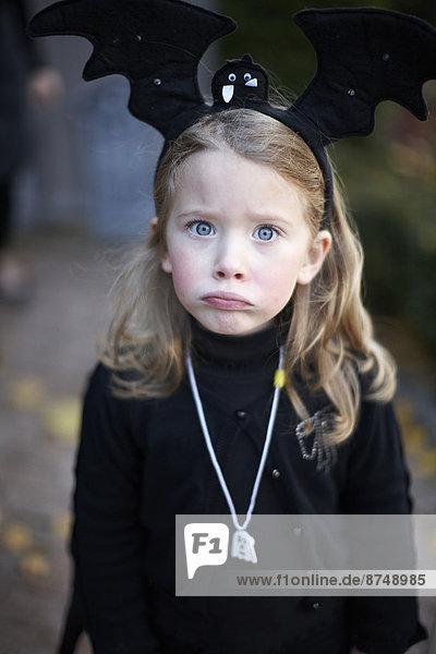 Girl in Bat Halloween Costume  Toronto  Ontario  Canada