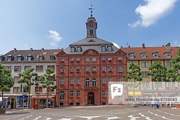 Schlossplatz with old town hall in Pirmasens  Rhineland-Palatinate  Germany