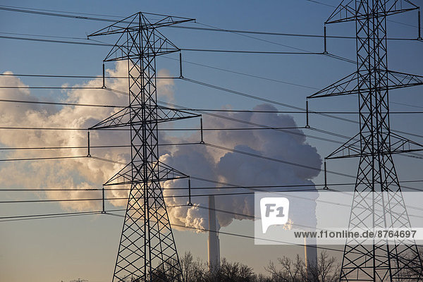 Kraftwerk Energie energiegeladen Vereinigte Staaten von Amerika USA kohlebefeuert Michigan