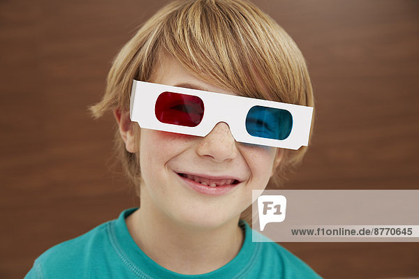 Germany  Boy wearing 3D glasses