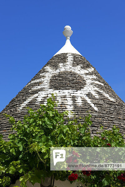 Dach Tradition Wohnhaus Symbol Apulien Alberobello Italien Trullo