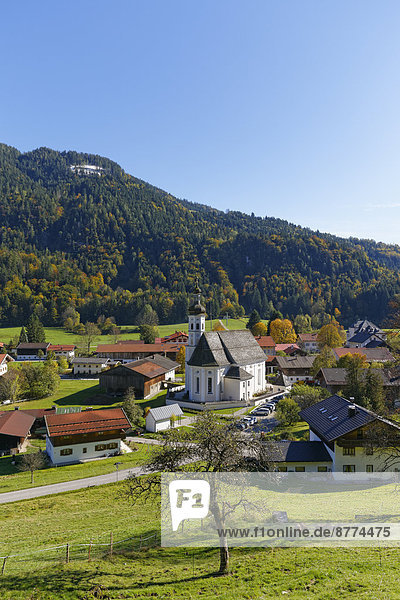 Germany  Chiemgau  View of Sachrang