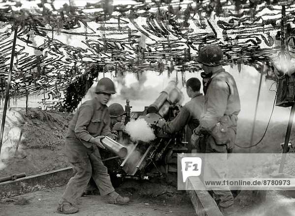 WW II  historical  war  world war  second world war  operation Overlord  Overlord  invasion  Howitzer  HM2  camouflage netting  fire  July  1944  Four  American  soldiers  military  load  Saint-Lo  Normandy  France  Europe  allies  Allied Forces  D-Day