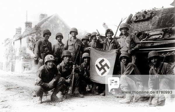 WW II  historical  war  world war  second world war  operation Overlord  Overlord  invasion  panther 212  destroyed  August  1944  tanks  GI  soldier  American  Nazi  National Socialist  emblem  flag  swastika  Fel-Chambois  Normandy  France  Europe