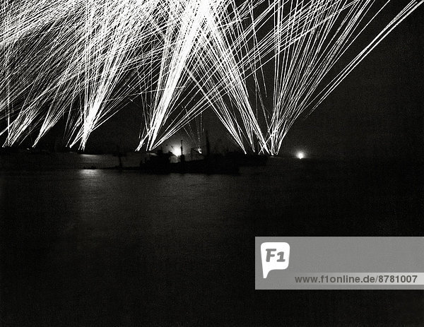 WW II  historical  war  world war  second world war  operation Overlord  Overlord  invasion  floodlight  spotlight  US  ships  coast  Normandy  air raid  June  1944  English Channel  allies  Allied Forces  D-Day