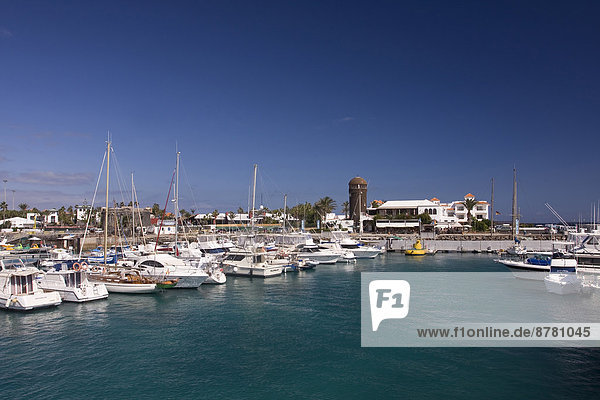 Hafen Europa Boot Insel Kanaren Kanarische Inseln Fuerteventura Spanien
