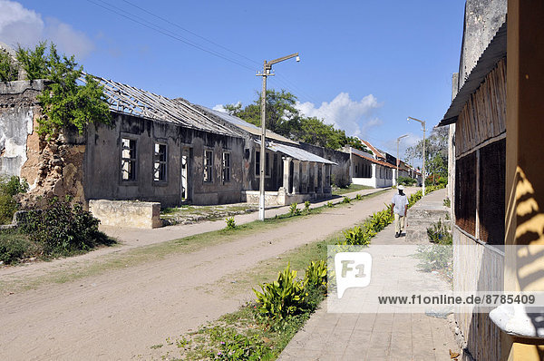 Africa  Mozambique  Quirimbas national Park  Ibo colonial town  Unesco world heritage  old alley                                                                                                        