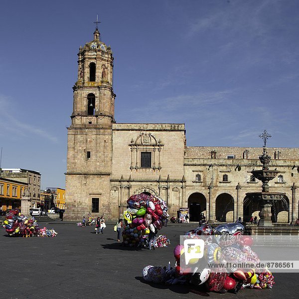 '''America  Mexico  Michoacan state  Morelia city  the cathedral on the main place ''''zocalo''''''                                                                                                            '