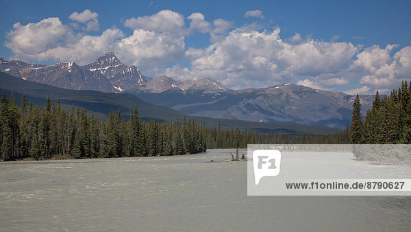 Alberta  mountains  river  Jasper  national park  Canada  scenery  landscape  North America  Rocky Mountains  water