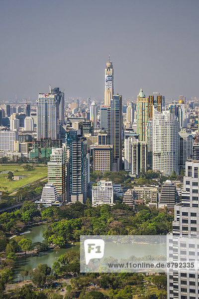 Bangkok  Hauptstadt  Panorama  Skyline  Skylines  grün  Reise  Architektur  Hochhaus  Zimmer  Asien  Innenstadt  Thailand