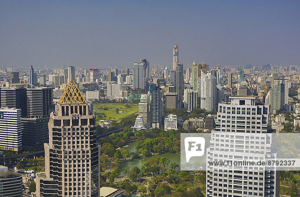 Bangkok  Hauptstadt  Panorama  Skyline  Skylines  grün  Reise  Architektur  Hochhaus  Zimmer  Asien  Innenstadt  Thailand