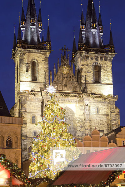 Prag  Hauptstadt  Baum  Stadt  Quadrat  Quadrate  quadratisch  quadratisches  quadratischer  Weihnachten  Tschechische Republik  Tschechien  Markt  alt