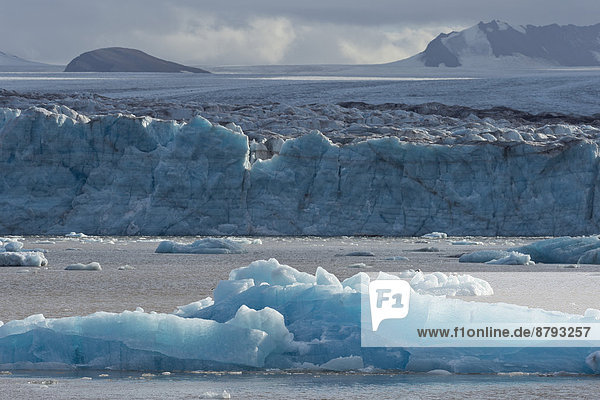 Im Meer treibendes Eis  Kongsbreen-Gletscher  Kongsfjorden  Insel Spitzbergen  Inselgruppe Spitzbergen  Svalbard und Jan Mayen  Norwegen
