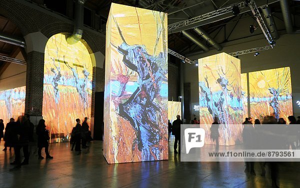 Italien,  Lombardei,  Mailand,  Fabbrica del Vapore,  Van GoghAlive Ausstellung seiner Gemälde computerisiert