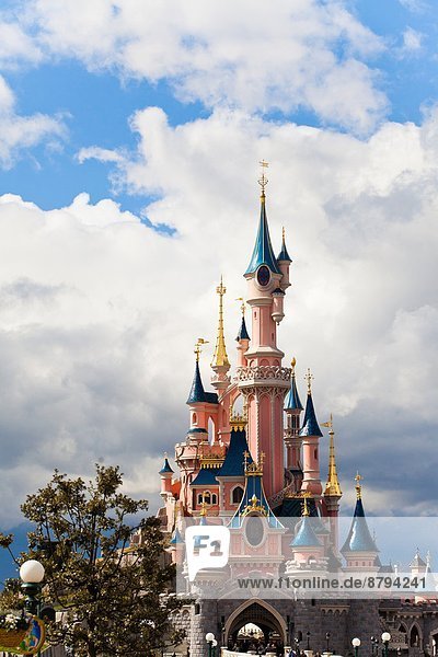 Europe  France  Paris  Marne-la-Vallée  Disneyland  Sleeping Beauty Castle                                                                                                                              