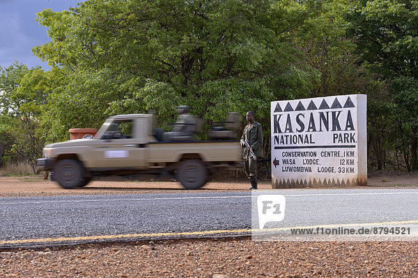 Entrance to the Kasanka National Park  Zambia