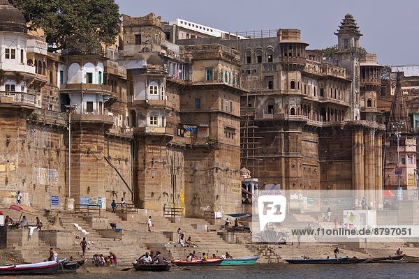 Großstadt  Fluss  Heiligkeit  Ganges  ghat  Varanasi