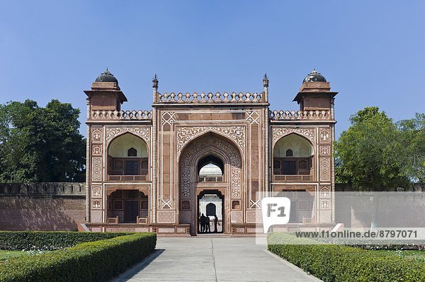 Eingang Marmor Agra Jahrhundert Indien Sandstein Grabmal