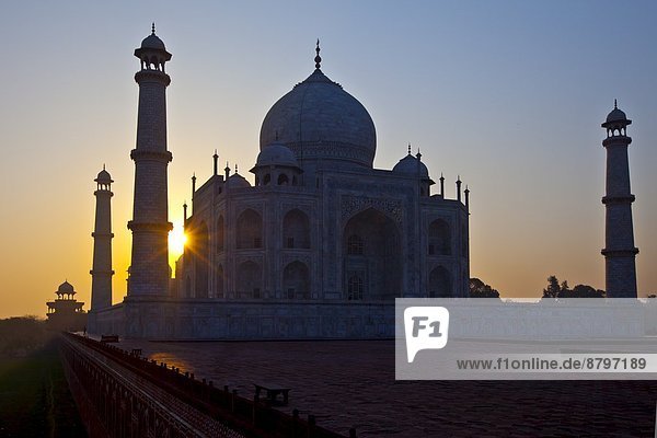 sehen Morgendämmerung Ansicht Indien Mausoleum Moschee Uttar Pradesh