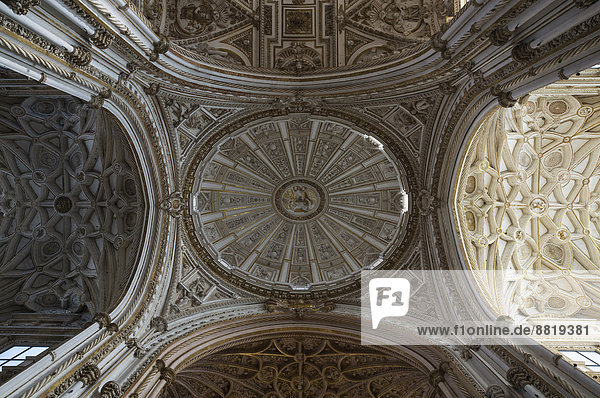 Decke in der Kapelle Capilla Mayor in der Mezquita  Córdoba  Andalusien  Spanien