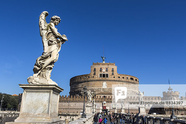 Italy  Rome  Castel Sant'Angelo with Ponte Sant'Angelo