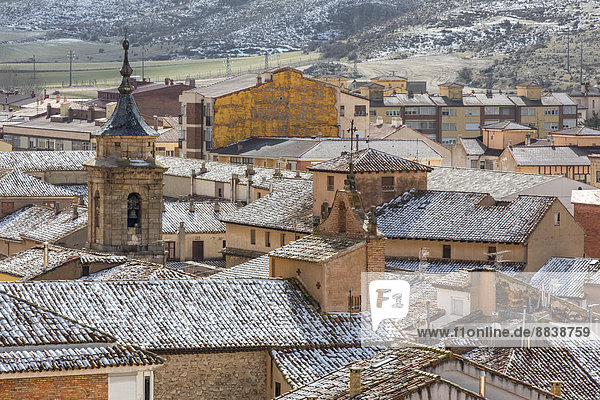 Overlooking the roofs of Molina de Aragon  Province of Guadalajara  Spain