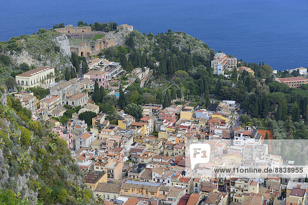 Ansicht Italien Sizilien Taormina