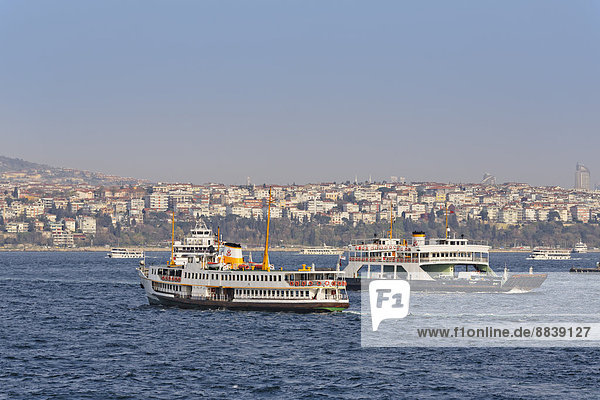 Brücke Ansicht Ortsteil Istanbul Türkei