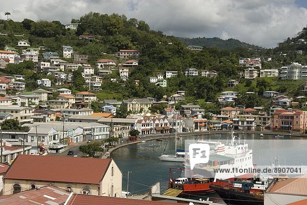 The Carenage (the old harbour)  St. George's  Grenada  Windward Islands  West Indies  Caribbean  Central America