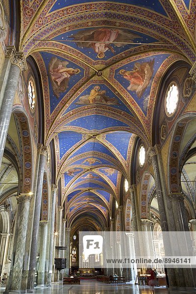 Interior nave  Church of Santa Maria sopra Minerva  Rome  Lazio  Italy  Europe