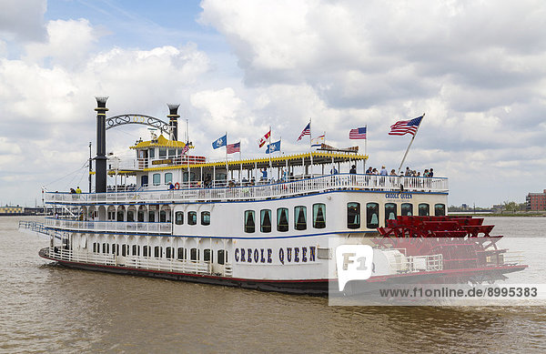 Paddle steamer on the Mississippi River  New Orleans  Louisiana  United States