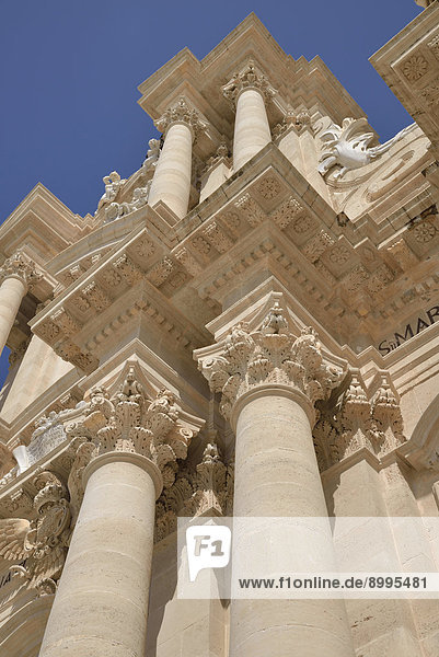 Säulen der Kathedrale Santa Maria delle Colonne  Syrakus  Provinz Syrakus  Sizilien  Italien