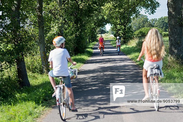 Family cycling  Oland  Sweden