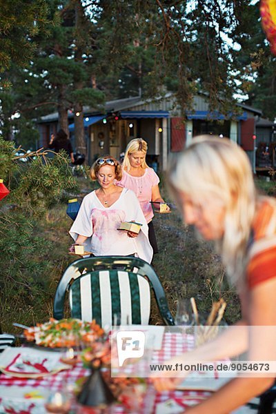 Party in garden  Sweden