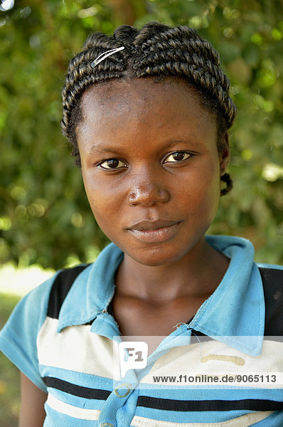 Young woman  portrait  Nkala  Bandundu Province  Democratic Republic of the Congo