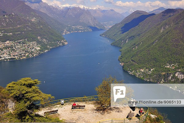 sehen See Ansicht Lugano Schweiz Kanton Tessin