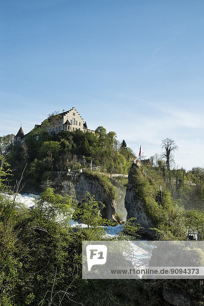 Schweiz  Schaffhausen  Rheinfall mit Schloss Laufen