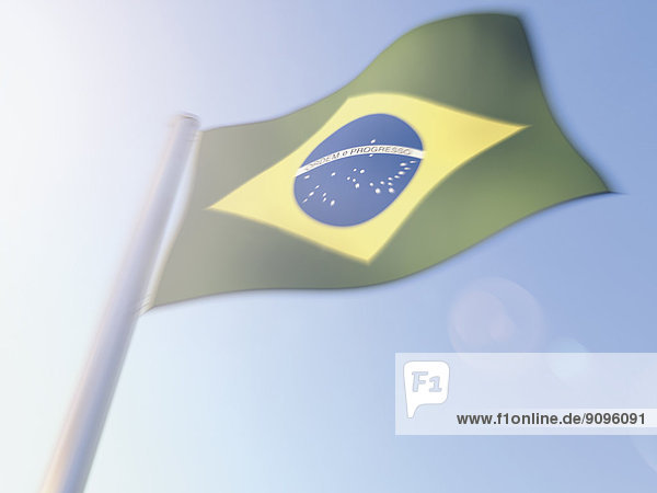 Flagge von Brasilien  3D Rendering
